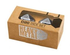 Heavy Metal D20 2-Dice Set - Chrome