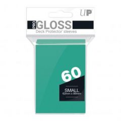 PRO-Gloss 60ct Small Deck Protector® sleeves: Aqua