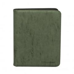Suede Collection Zippered 9-Pocket Premium PRO-Binder - Emerald