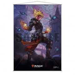 Stained Glass Planeswalkers Wall Scroll Chandra  for Magic