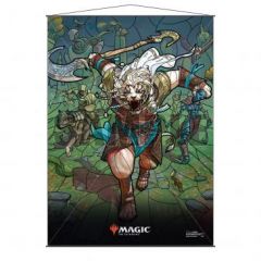Stained Glass Planeswalkers Wall Scroll Ajani for Magic