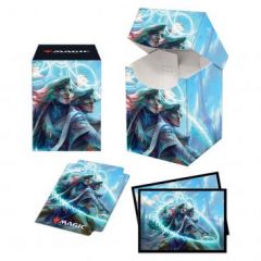 Adrix and Nev, Twincasters, Strixhaven PRO 100+ Deck Box and 100ct sleeves featuring Quandrix for Magic: The Gathering