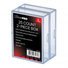 2-Piece 25 Count Clear Card Storage Box, 2 Pack