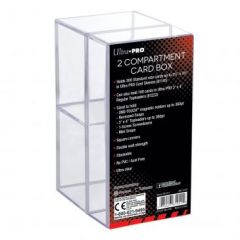 2-Piece Clear Card Box Two Compartment