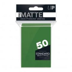 PRO-Matte 50ct Standard Deck Protector® sleeves: Green