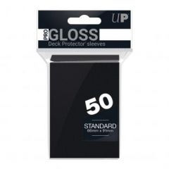 PRO-Gloss 50ct Standard Deck Protector® sleeves: Black