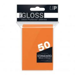 PRO-Gloss 50ct Standard Deck Protector® sleeves: Orange