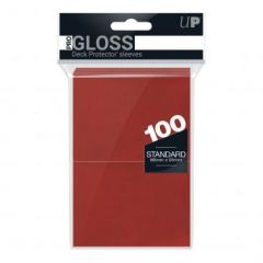PRO-Gloss 100ct Standard Deck Protector® sleeves: Red