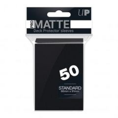 PRO-Matte 50ct Standard Deck Protector® sleeves: Black