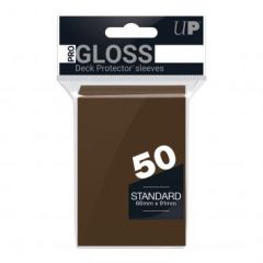 PRO-Gloss 50ct Standard Deck Protector® sleeves: Brown