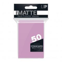 PRO-Matte 50ct Standard Deck Protector® sleeves: Pink