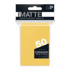 PRO-Matte 50ct Standard Deck Protector® sleeves: Yellow