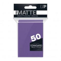 PRO-Matte 50ct Standard Deck Protector® sleeves: Purple