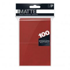 PRO-Matte 100ct Standard Deck Protector® sleeves: Red