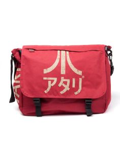 Atari - Dark Red Messenger Bag with Japanese Logo